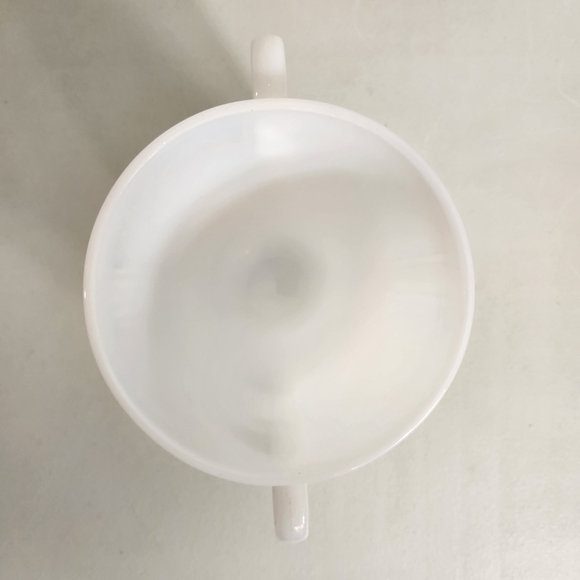 Vintage Macbeth Evans Monax Depression White Milk Glass Cream And Sugar Set - Picture 8 of 13